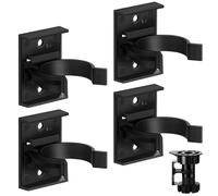 Hotop 4 Juegos de Clips de Paneles de Baño Clips de Plinto de Cocina Clips de Tabla de Patadas Fuertes 30-31 mm/ 1,18-1,22 Pulgadas de Diámetro con Soporte de Fijación Ajustable, Negro