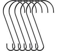 Hotop 6 Ganchos de Comedero de Pájaros Ganchos de Acero Inoxidable a Prueba de Óxido de 12 Pulgadas Gancho de Rama de Árbol de Jardín para Colgar Comederos Casas de Pájaros, Plantas (Negro)