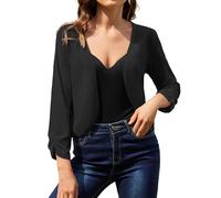 Hotouch Bolero Señoras Negro Festivo Bolero Chaqueta 3/4 Manga Abierta Frente Cardigan Verano Hombro Chaqueta Elegante Cardigan Shrug Tamaño S