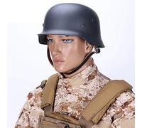 Hotour Reproduction WW2 - Casco de Seguridad con Forro de Piel, diseño del ejército alemán M35, Gris