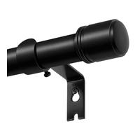 HOTOZON Negra Barra Cortinas 80-218 cm, Extensibles Barras de Cortina Barra Cortina Decorativas con Remates con Tapón para Dormitorio, Salón