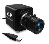 Hotpet Cámara USB de 2 MP con lente varifocal de 2,8 a 12 mm, alta velocidad, 1080P, 60 fps, cámara web con zoom 4X, para PC, portátil, Windows, Linux, Mac, Android