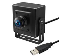 Hotpet Cámara USB de 5 MP con lente ojo de pez de 180 grados, 1080P 30 FPS, cámara web Aptina MI5100, cámara de seguridad gran angular con mini funda de aluminio, cámara web industrial para robótica