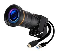 Hotpet Cámara USB HDMI con USB 3.0 de alta velocidad 4K, cámara web de hasta 60 FPS USB con cámara para primer plano, lente de zoom de 5 a 50 mm, compatible con cámara industrial Windows Linux Mac