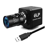 Hotpet Cámara web USB 4K con zoom óptico 10X, micrófono integrado para videoconferencia, transmisión en vivo, sensor IMX317, cámara web 2160P 30FPS con lente varifocal de 5-50 mm para PC, portátil
