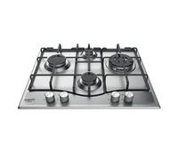 Hotpoint-Ariston PCN 642 T/IX/HA Placa de gas Empotrable | Clase energética A | 4 fuegos de gas, Quemador rápido, Parrillas de hierro fundido
