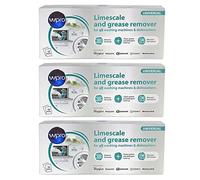 Hotpoint Descalcificador de cal y detergente para lavadora profesional 3 en 1, 36 bolsas de 50 g (paquete de 3)
