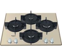Hotpoint HAGD 61S/CH Placa De Cocina A Gas 60Cm 4 Fuegos Vetro 60 Cm Champagne