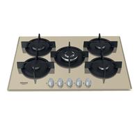 Hotpoint Hagd 72s / Ch Quemador Encimera 5 Fuegos Gas Vidrio 73CM Champagne