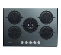 Hotpoint Hagd 72s / Mr Quemador Encimera 5 Fuegos Gas Vidrio 73CM Espejo