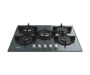 Hotpoint HAGD72SMR Placa de Cocina Gas 5 Quemadores Vetro 73CM Espejo