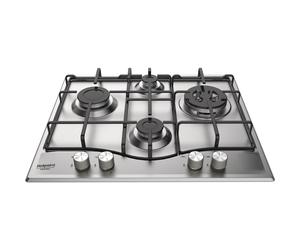 Hotpoint Pcn642Tixha Cocina De Gas 4 Fuegos Inoxidable Con Controles Frontales