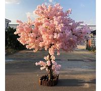 HOTRA Árbol de Cerezo Artificial de Flores de Melocotón Simulación de Plantas Grandes Árbol de Deseos de Simulación Rosa Plantas Artificiales para Interiores y Exteriores (Size : 1.8x1m/5.9x3.2ft)