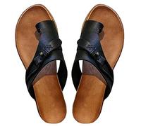 HOTRA Sandalias para Juanetes para Mujer Zapatillas de Corrección de Plataforma Chancletas Punta Abierta de Verano Zapatos de Viaje de Playa (Color : Negro, Size : 37 EU)