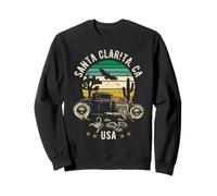 Hotrod de Santa Clarita, California, EE. UU., diseño Retro de Puesta de Sol Sudadera