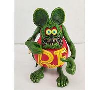 hotrodspirit - Figura de rata fink brazo de cola y pie móvil, color rojo y verde