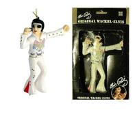 hotrodspirit - Figurita coleccionable de Elvis Presley bailando para retrovisor de coche (blanco)