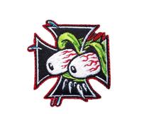 hotrodspirit - Parche Cruz de Malta y ojo de rata Fink parche Hotrod Kustom