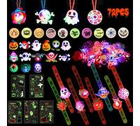 HOTSAN Niños Fiesta De Halloween-72 Piezas Accesorios De Halloween para Niños, Juguetes De Halloween para Niños, Artículos De Halloween Que Brillan para Juegos De Niños De Halloween