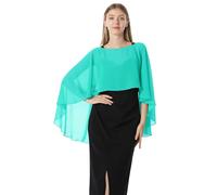 Hotshawl Capas de gasa para mujer, chales y echarpes para vestido de noche, capas para boda, Agua, Talla única