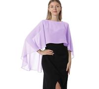 Hotshawl Capas de gasa para mujer, chales y echarpes para vestido de noche, capas para boda, Lila, Talla única
