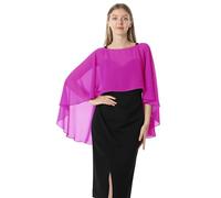 Hotshawl Capas de gasa para mujer, chales y echarpes para vestido de noche, capas para boda, Rosa, Talla única