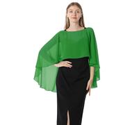 Hotshawl Cape001 Chal tipo Pashmina de gasa para mujer, Verde, One Size