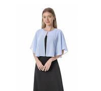 Hotshawl Capelets suaves capas chales y envolturas para vestido de gasa de encogimiento de hombros de la boda capa de cobertura - Azul - talla única