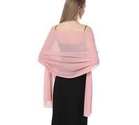 Hotshawl Chales y envolturas de gasa para vestidos de noche para mujer, elegante bufanda suave, bufanda de novia, estola de boda, Rubor (gasa), Talla única