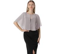 Hotshawl Chales y envolturas suaves de gasa para vestido de noche, boda, capa de chal, accesorios para mujer, Gris, Talla única