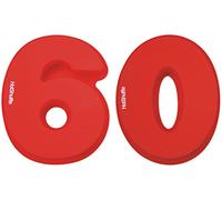 HotShuffle Gran número de silicona 60 Cake Molde de estaño 60º aniversario aniversario de bodas de diamante 6 0