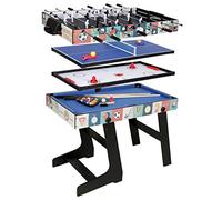 hotsizz Mesa multijuegos plegable que incluye un futbolín/Mesa de ping-pong/Billard/air Hockey, adecuada para adultos y niños