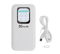 Hotspot Móvil 5G Wi Fi 6, Enrutador Portátil 5G Wi Fi, Diseño de Ranura para Tarjeta Nano SIM de Pantalla Táctil de 2.01in, Conecta hasta 16 Dispositivos, Dispositivo Wi Fi de
