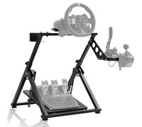 Hottoby Soporte plegable para simulador de carreras, no requiere montaje, actualización de palanca de cambios para Logitech/Thrustmaster G29 G920 G923 T300 ajustable sin volante, pedales y freno de