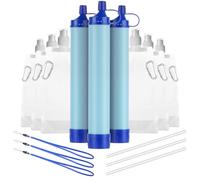 HOTUT 1500L Filtro de agua personales, 3 piezas mini portátil purificador de agua filtros para el filtros de camping, filtro de exterior para emergencias elimina el 99,99% de las