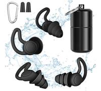 HOTUT 2 Pares de Tapones Silicona, 1 Pare de Tapones para Los Oídos de Espuma Suave, Tapón oído Moto, Tapones Oidos con Reducción de Ruido Reutilizables, para Dormir, Estudiar, Trabajar, Aviones