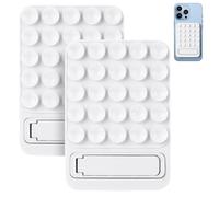 HOTUT 2 Ventosa para Teléfono Móvil con Diseño de Soporte de Escritorio, Paquetes de Ventosas de Silicona para Todos Los Modelos de Teléfonos Móviles, Ventosa de Silicona de un Lado (Blanco)