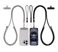 HOTUT 4 Piezas Cordon para Movil Universal, con 4 Phone Lanyard Parcheas, Correa Cruzada para el Cuello y Muñeca, Cuerda para Movil Ajustable, Compatible con Mayoría de Las Fundas de Teléfono