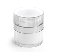 HOTUT Airless Pump Dispensador Crema,15ML Vacío Botes Rellenables Botella de Vacío de Tarro de Crema,Portáti Dispensador Bomba Contenedor,Tarros con Bomba Sin Aire de Vacío para Mujeres y Hombres