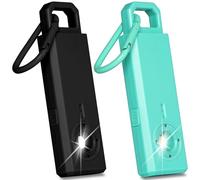 HOTUT Alarma Personal para Mujeres 130dB, 2pcs Llavero de Alarma de Seguridad con Luz Estroboscópica, Recargable, Alerta de Seguridad para Ancianos/Mujeres/Niños/Alarmas de Seguridad de Autodefensa