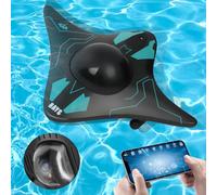 HOTUT Barco Teledirigido, Barco Teledirigido con Aplicación de Cámara, Juguete para Botes de Agua RC Control Inalámbrico, Impermeable, ángulo de Cámara Ajustable, Funcionamiento por Aplicación