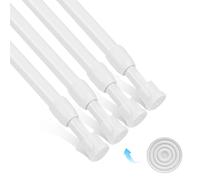 HOTUT Barra de Tensión Telescópica,4 Piezas Barra Extensible,30-50cm Barra de Tensión para Cortina Ducha o Marco Puerta,Barra de Aluminio Ajustable y Extensible,sin Taladro ni Tornillos Fácil Montaje