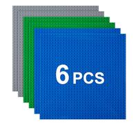 HOTUT Bases Clásicas para Construir, 6 Piezas Classic Base de 32 x 32 Tacos Compatible con Todas Las Grandes Marcas,Base Apilable para Construir,Juegos de Construir para Niños