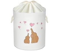 HOTUT Cesto de Lavandería para Bebé, Cesto Ropa Sucia Trenzado de Algodón, Cesto de Lavandería Plegable, con Cierre de Cordón, Cesto de Almacenamiento para Juguetes, para Guardería