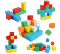 HOTUT Construcciones Magnéticas 32 Piezas, Bloques de Construcción Magnéticos de Apilar para Niños, Cubos 3D, Juguetes Sensoriales y Montessori para 3+ Años