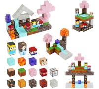 HOTUT Construcciones magnéticas bloques, 96 piezas bloques magnéticos juego de juguetes para niños, juego STEM Montessori Construye mi mundo magnético, juguetes magnéticos regalo para niños niñas 3+