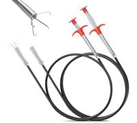 HOTUT Desatascador de desagüe Fuerte y Flexible, Guia Alambre Desatascador Tuberias de Serpiente, Garra Flexible, Desatascador Fregadero Desatascador WC Desatascador