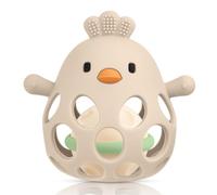 HOTUT Juguetes para la Dentición de Bebe, Sonajero Mordedor Bebe Silicona, Pelota Sensorial Agarre Luz y Suave Juguetes, Juguete de pelota con bola sonora, para 0+ Meses