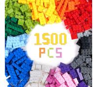 HOTUT Ladrillos de construcción,1500 Piezas Bloques de Construcción,Ladrillos Clásicos Compatible con Marcas Principales,Building Blocks,Multicolores Bloques Construcción Para Niños A Partir De 6 Años