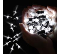 HOTUT Luz LED de Globo Blanco Cálido, 25 Mini Luces LED Linternas de Papel, IP66 Impermeable, Funciona con Pilas, Inalámbricas de Bricolaje